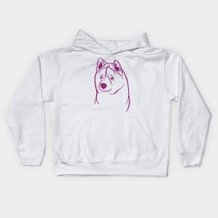 American Akita (Lilac and Plum) Kids Hoodie